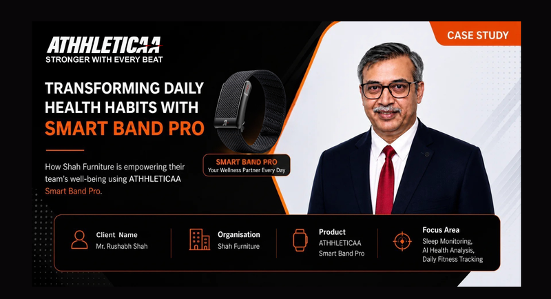 How the ATHHLETICAA Smart Band Helped Mr. Rushabh Shah Improve His Sleep with AI Powered Health Insights