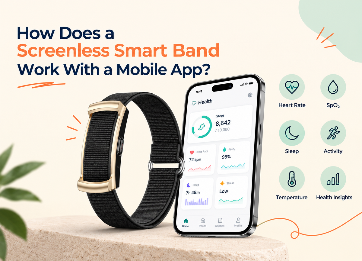 How Does a Screenless Smart Band Work With a Mobile App?