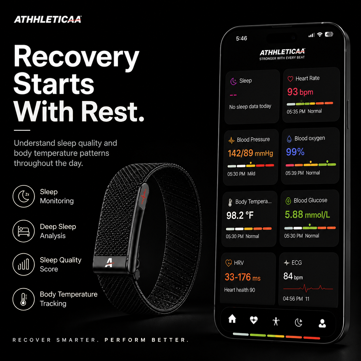 ATHHLETICAA Smart Band Pro
