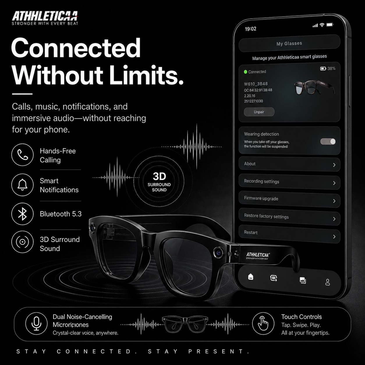 ATHHLETICAA Smart Glasses