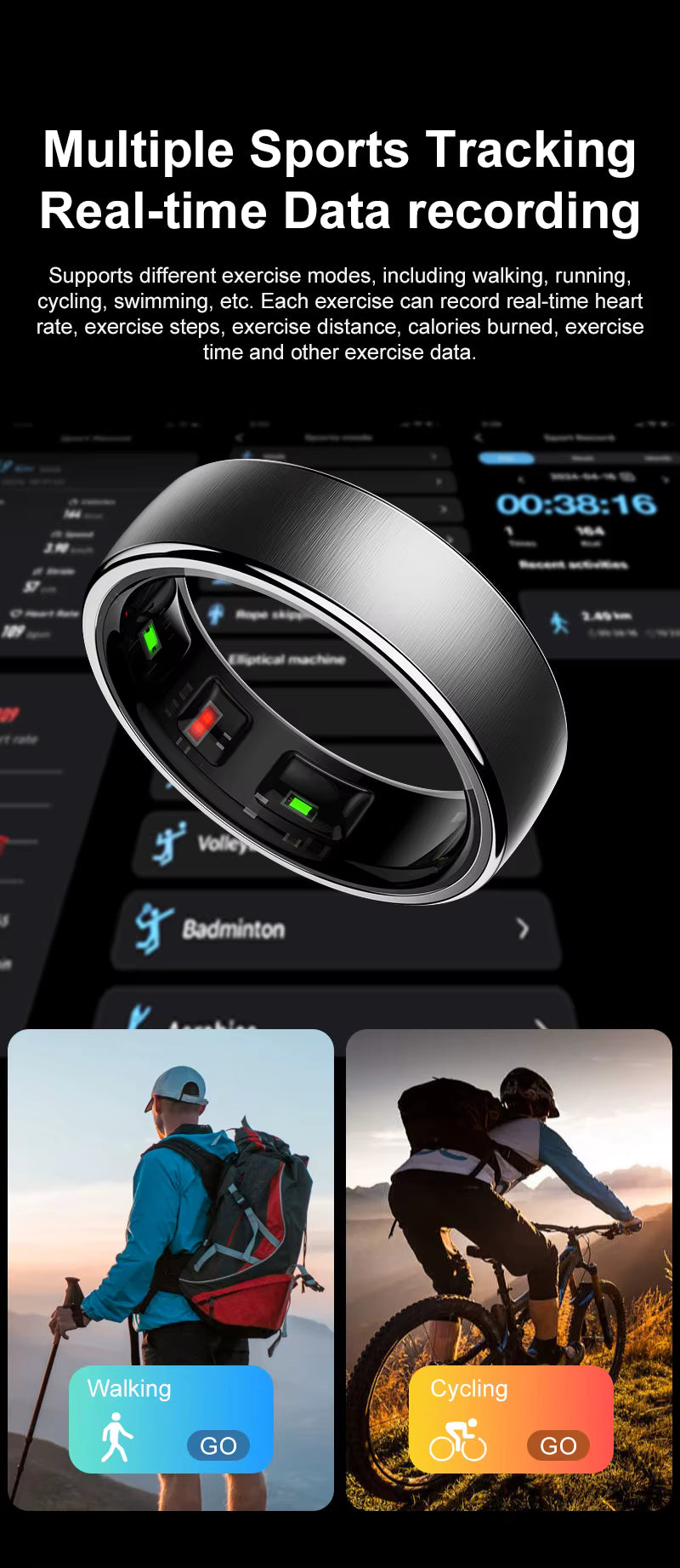 Athletica Fitness Ring – Smart Performance Tracker